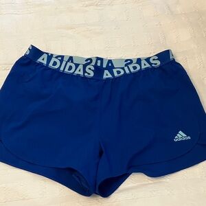 Adidas Women's Athletic Blue Shorts small aero ready